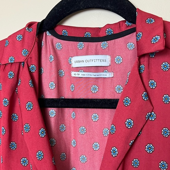 Urban Outfitters Wrap Belted Red Jumpsuit Size XS - Picture 2 of 3